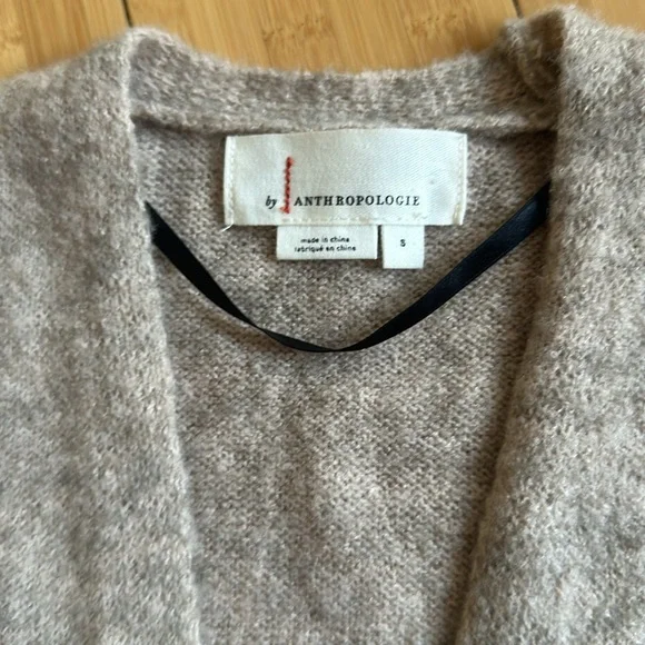 Anthropologie Neutral Open-Front Cardigan - Picture 3 of 5
